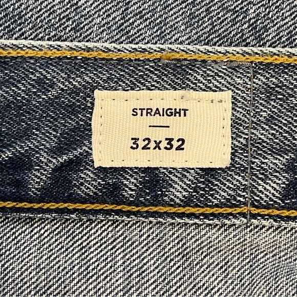 PacSun Men's Denim Blue Button Fly Straight Leg Jeans Size 32x32 - Picture 6 of 10